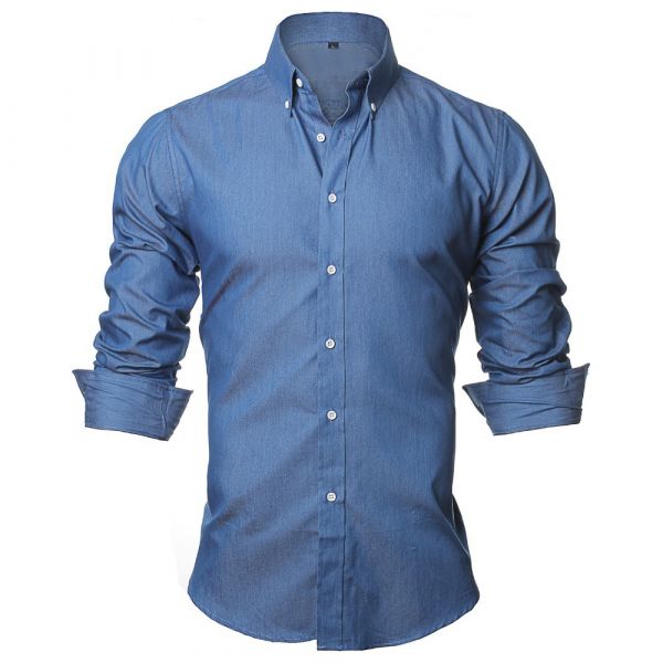 Camisa Masculina Manga Comprida Clássico Casual