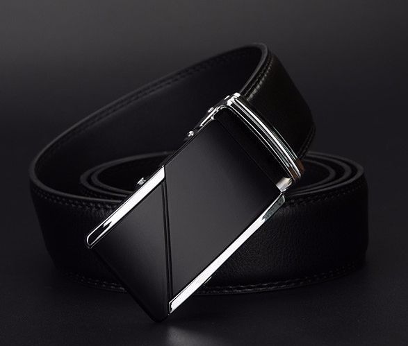 Cinto de Couro genuíno COWATHER VACA Masculino  Automatic Ratchet Buckle